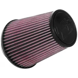 Omezená Nabídka K&N univerzální kulatý zkosený filtr se vstupem 76 mm a výškou 171 mm, gumový vrchlík