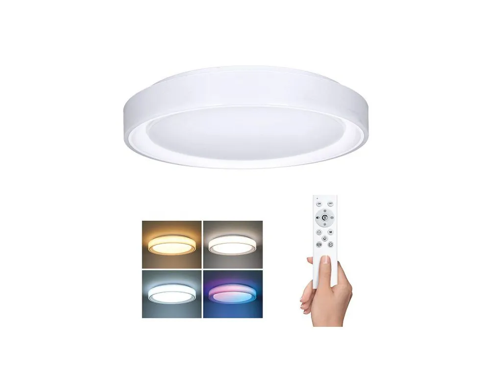 Nejlepší Cena LED osvětlení s dálkovým ovladačem Floco, 30W + 6W RGB, 2100lm, 40cm, změna chromatičnosti, stmívatelné