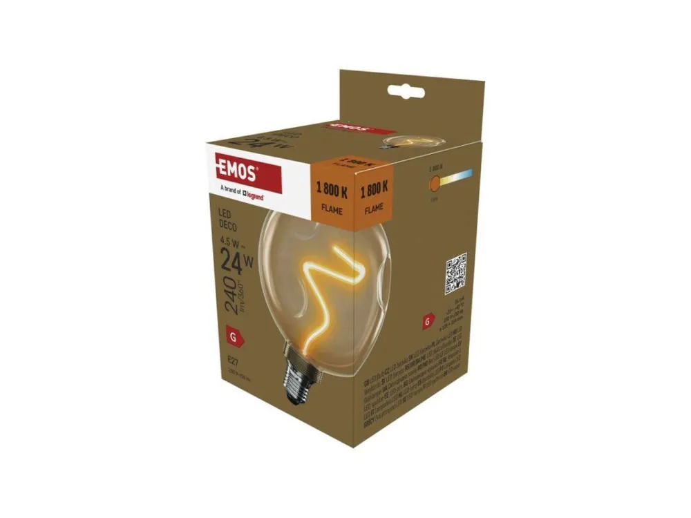 LED žárovka DECO CG125A / E27 / 4,5 W (24 W) / 240 lm / flame Originální