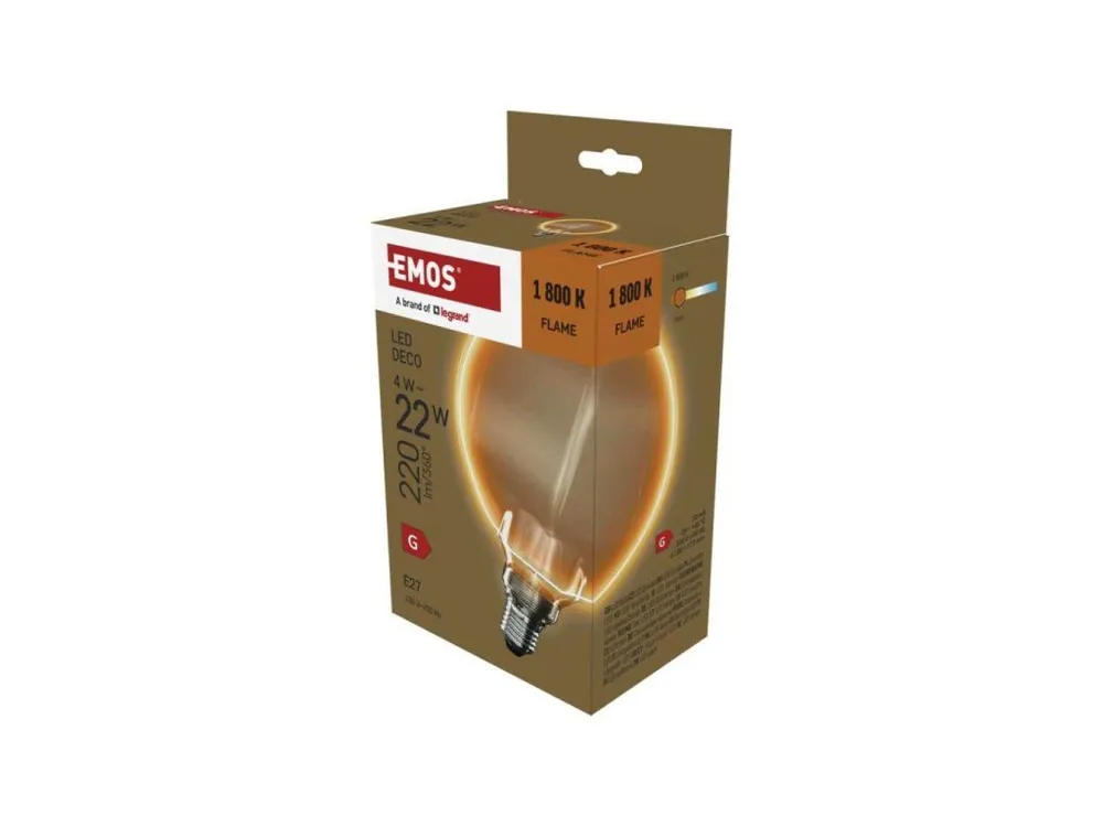 LED žárovka DECO G130OA / E27 / 4 W (22 W) / 220 lm / flame Přímo Od Výrobce
