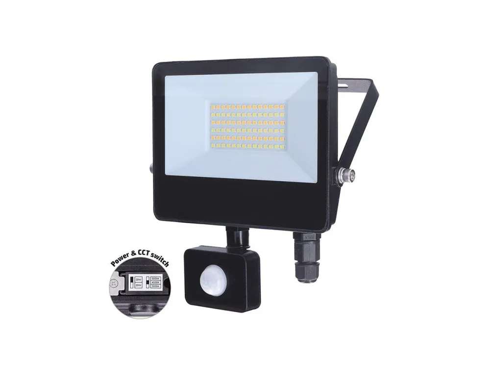 Solight LED reflektor se senzorem TOP, 30W, max. 3900lm, 3CCT, volitený výkon 100/66%, IP65, rychlospojka Výhodná Nabídka