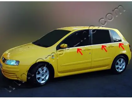 Nerez lišty spodní hrany oken Fiat Stilo Levný