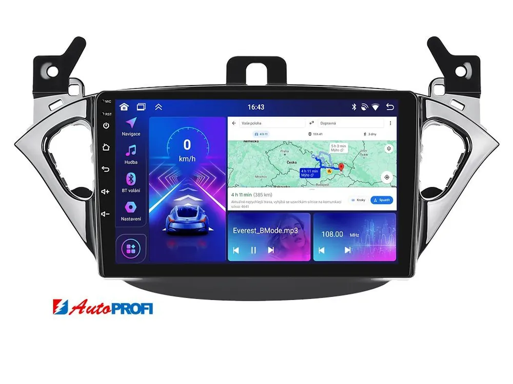 Autentický B226 Bmode 2DIN autorádio BEV34 Android, Opel Adam / Corsa
