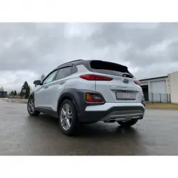 Fox Sportauspuff koncový tlumič výfuku s koncovkou 145x65 Typ 59 na obou stranách pro Hyundai Kona 4WD 2019- s motorem 1.6, vyústění koncovek v nárazníku Rychlé Dodání
